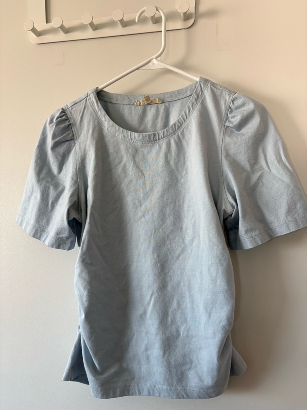 Madewell Light Blue Puff Sleeve Tee